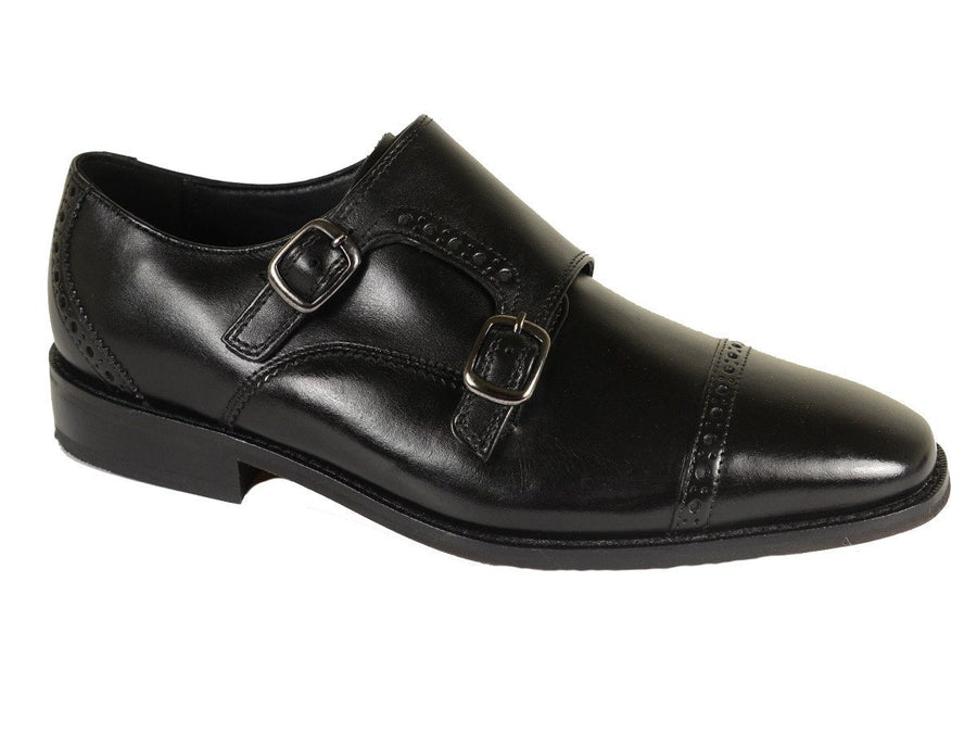 Florsheim 20212 Leather Boy's Shoe - Double Monk Strap - Black Boys Shoes Florsheim 