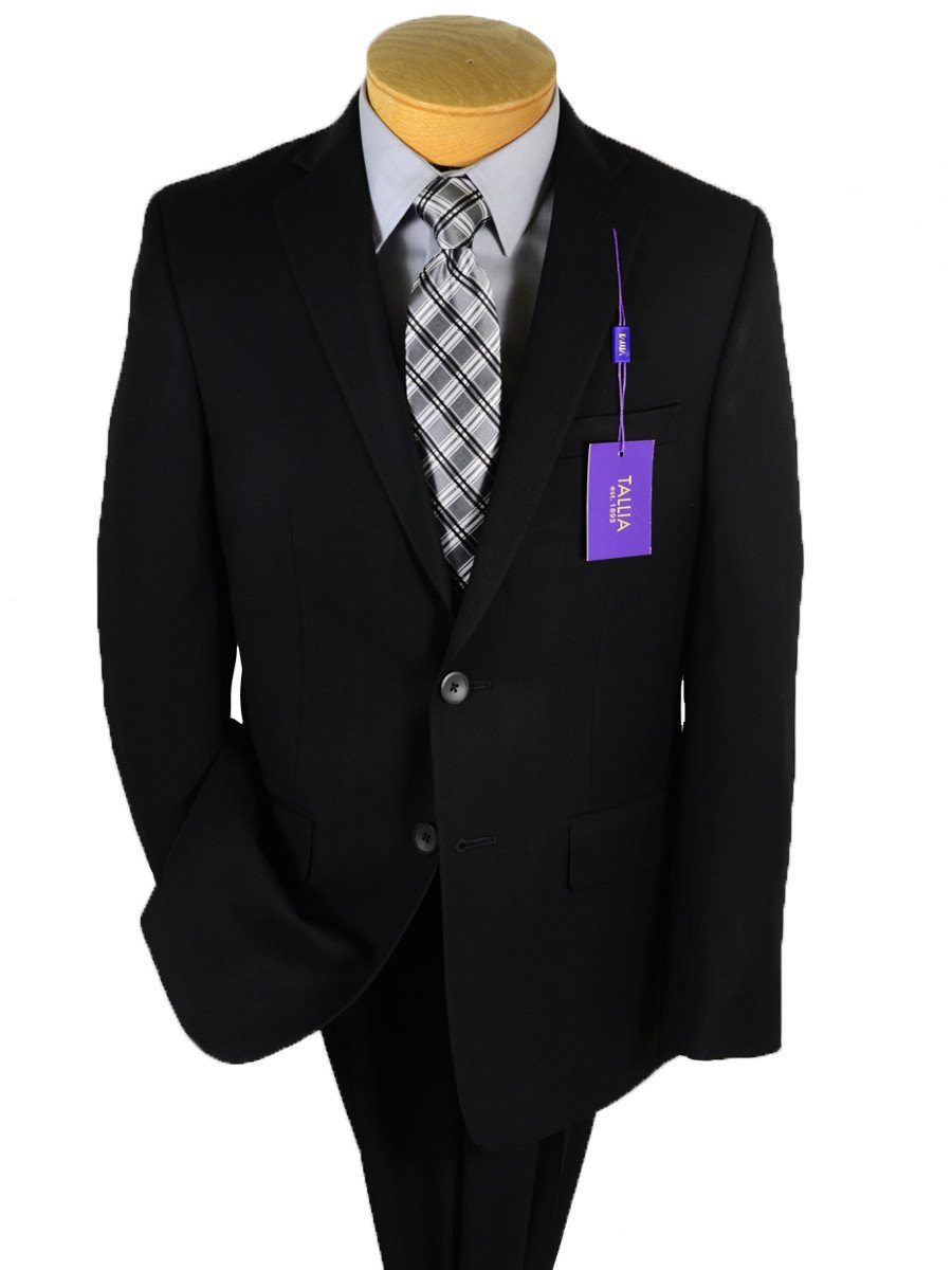 Tallia Purple 20246 70% Polyester / 30% Rayon Boy's 2-Piece Suit - Tonal Stripe - Black, 2-Button Single Breasted Jacket, Plain Front Pant Boys Suit Tallia 