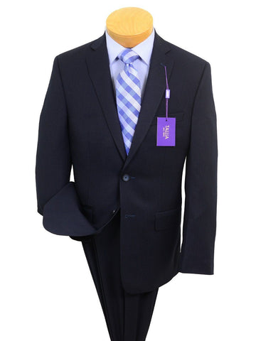 Image of Tallia Purple 20257 71% Polyester / 29% Rayon Boy's 2-Piece Suit - Stripe - Navy, 2-Button Single Breasted Jacket, Plain Front Pant Boys Suit Tallia 