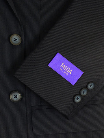 Tallia Purple 20257 71% Polyester / 29% Rayon Boy's 2-Piece Suit - Stripe - Navy, 2-Button Single Breasted Jacket, Plain Front Pant Boys Suit Tallia 