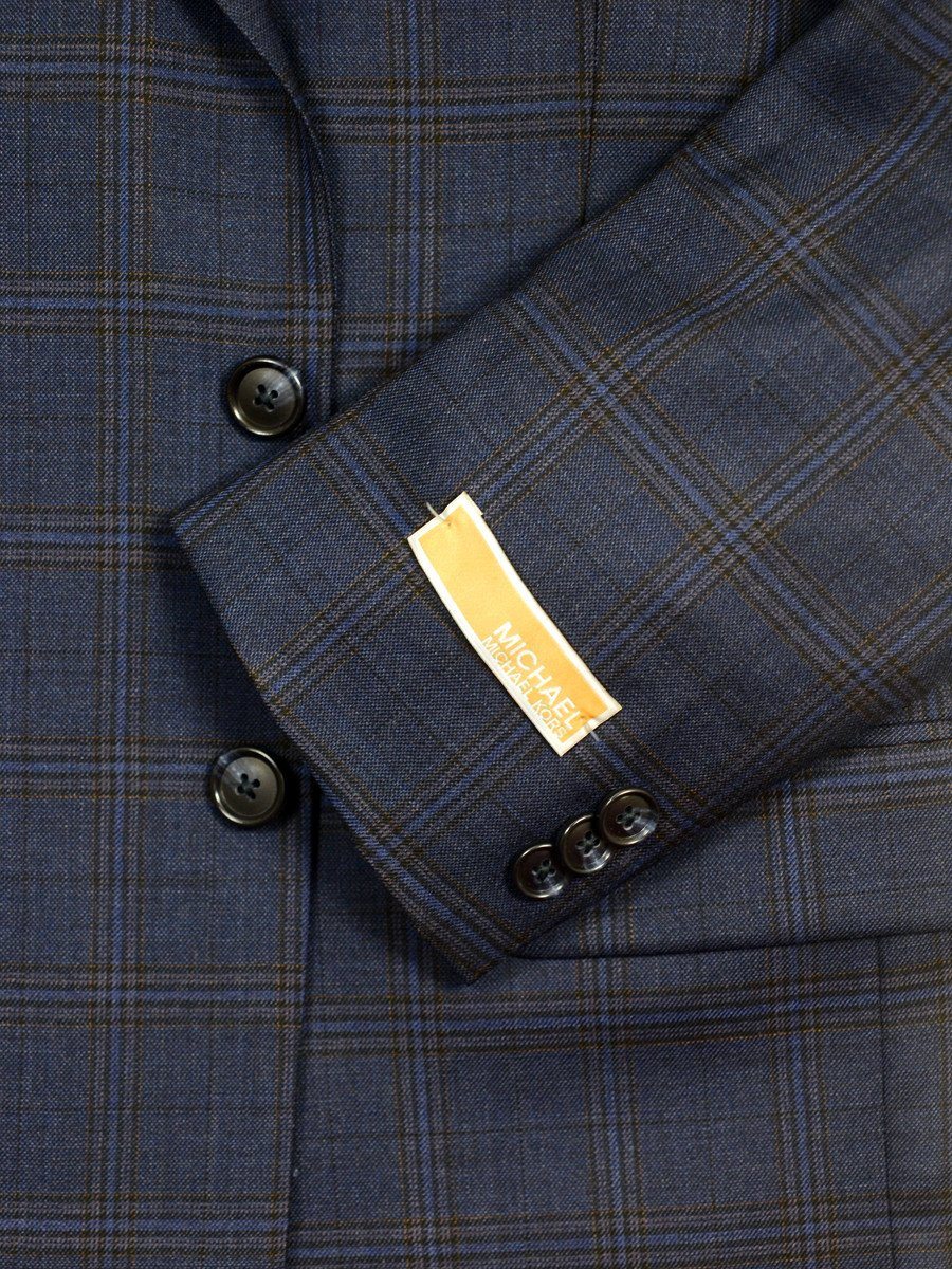 Michael Kors 20527 100% Wool Boy's Sport Coat - Plaid - Navy / Multi, 2-Button Single Breasted Boys Sport Coat Michael Kors 
