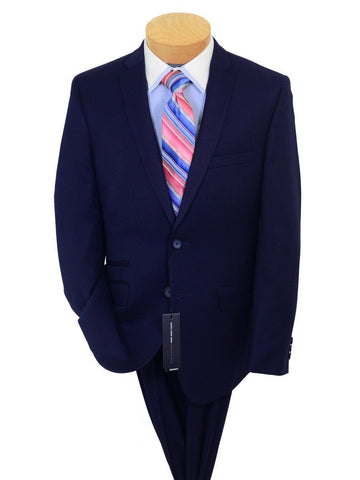 Image of Andrew Marc 20589 65% Polyester / 35% Rayon Boy's 2-piece Suit - Weave - Navy, 2-Button Single Breasted Jacket, Plain Front Pant Boys Suit Andrew Marc 