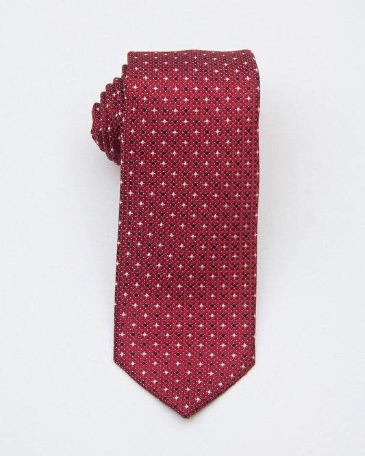 Heritage House 20646 100% Woven Silk Boy's Tie - Neat - Red/Black Boys Tie Heritage House 