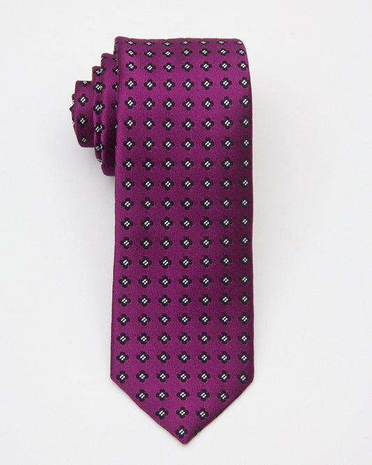 Heritage House 20668 100% Woven Silk Boy's Tie - Neat - Mulberry Boys Tie Heritage House 