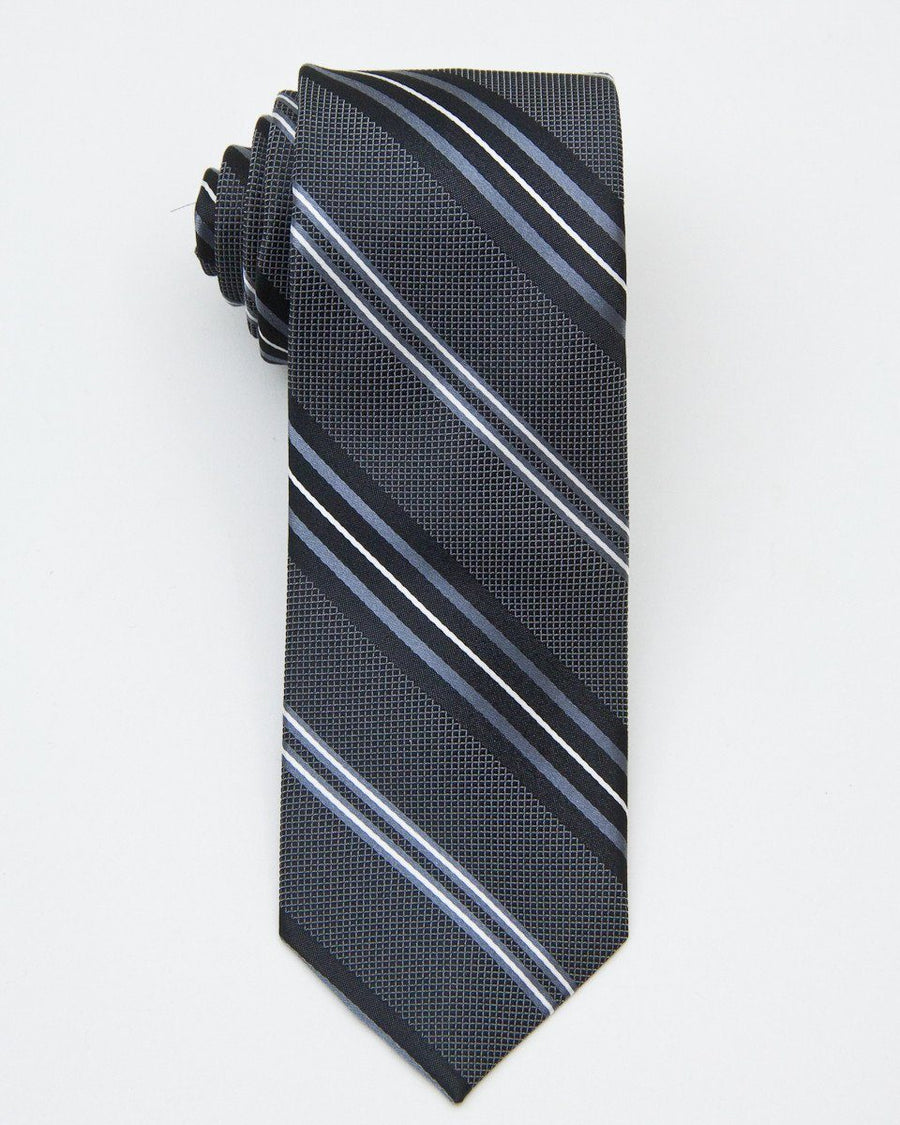 Boy's Tie 20692 Grey/Black Boys Tie Heritage House 