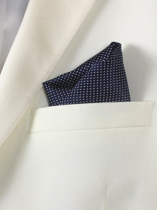 Boy's Pocket Square 20738 Navy Neat Boys Pocket Square Heritage House 