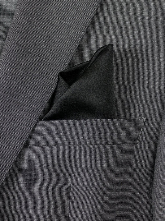 Boy's Pocket Square 20740 Black Solid Boys Pocket Square Heritage House 