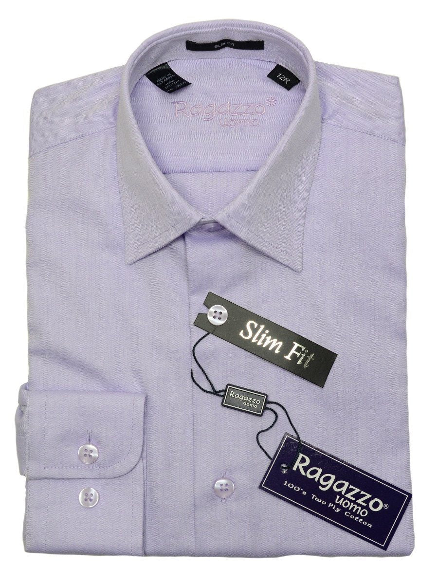 Ragazzo 24406 100% Cotton Boy's Dress Shirt - Gingham Check - Black