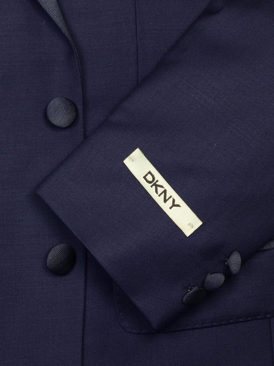 DKNY 20815 100% Wool Boy's 2-piece Suit - Tuxedo - Navy, 2-Button Single Breasted Jacket, Plain Front Pant Boys Tuxedo DKNY 