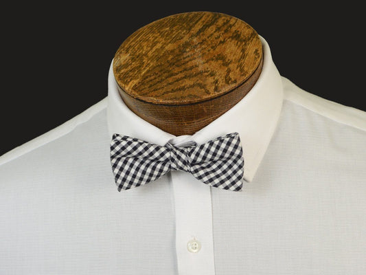 Boy's Bow Tie 20908 Black/White Gingham Check Boys Bow Tie High Cotton 