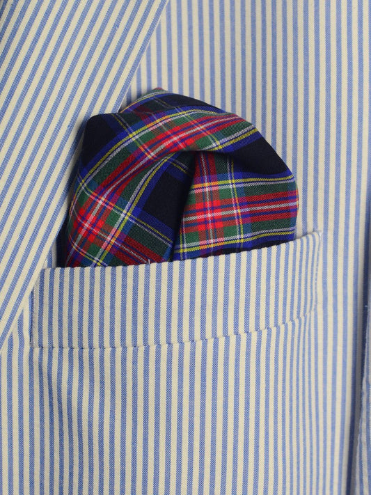 Boy's Pocket Square 20910 Black/Red Plaid Boys Pocket Square High Cotton 
