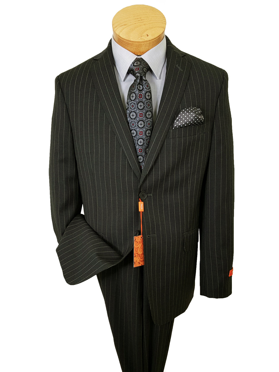 Tallia 21027 100% Wool Boy's Suit - Pinstripe - Charcoal