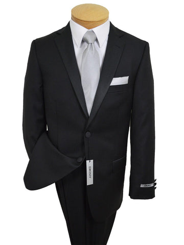 Image of DKNY 21048 100% Wool Tuxedo - Solid - Black Boys Tuxedo DKNY 