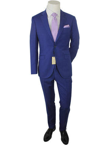 Image of Trend by Maxman 21183 French Blue Skinny Fit Young Man's Suit Separate Jacket - Solid Gabardine - 100% Tropical Worsted Super 140 Wool - Lined