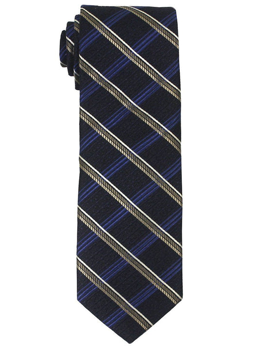 Heritage House 21255 100% Woven Silk Boy's Tie - Plaid - Navy/Khaki Boys Tie Heritage House 