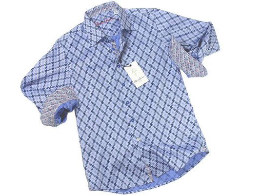 Boy's Sport Shirt 21283 Diamond Print Boys Sport Shirt Robert Graham 