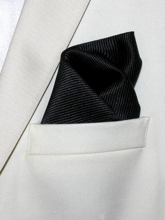 Boy's Pocket Square 21330 Black Tonal Boys Pocket Square Heritage House 