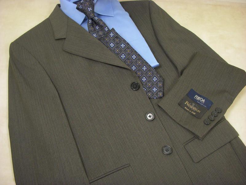 Princeton 214 100% Wool Boy's Suit - Stripe - Gray