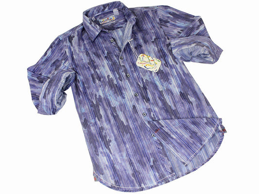 Boy's Sport Shirt 21508 Blue Boys Sport Shirt Brandolini 