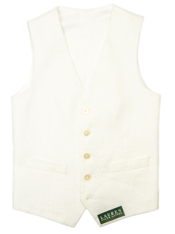 Lauren Ralph Lauren 21535V- Suit Separate Vest- Linen- White