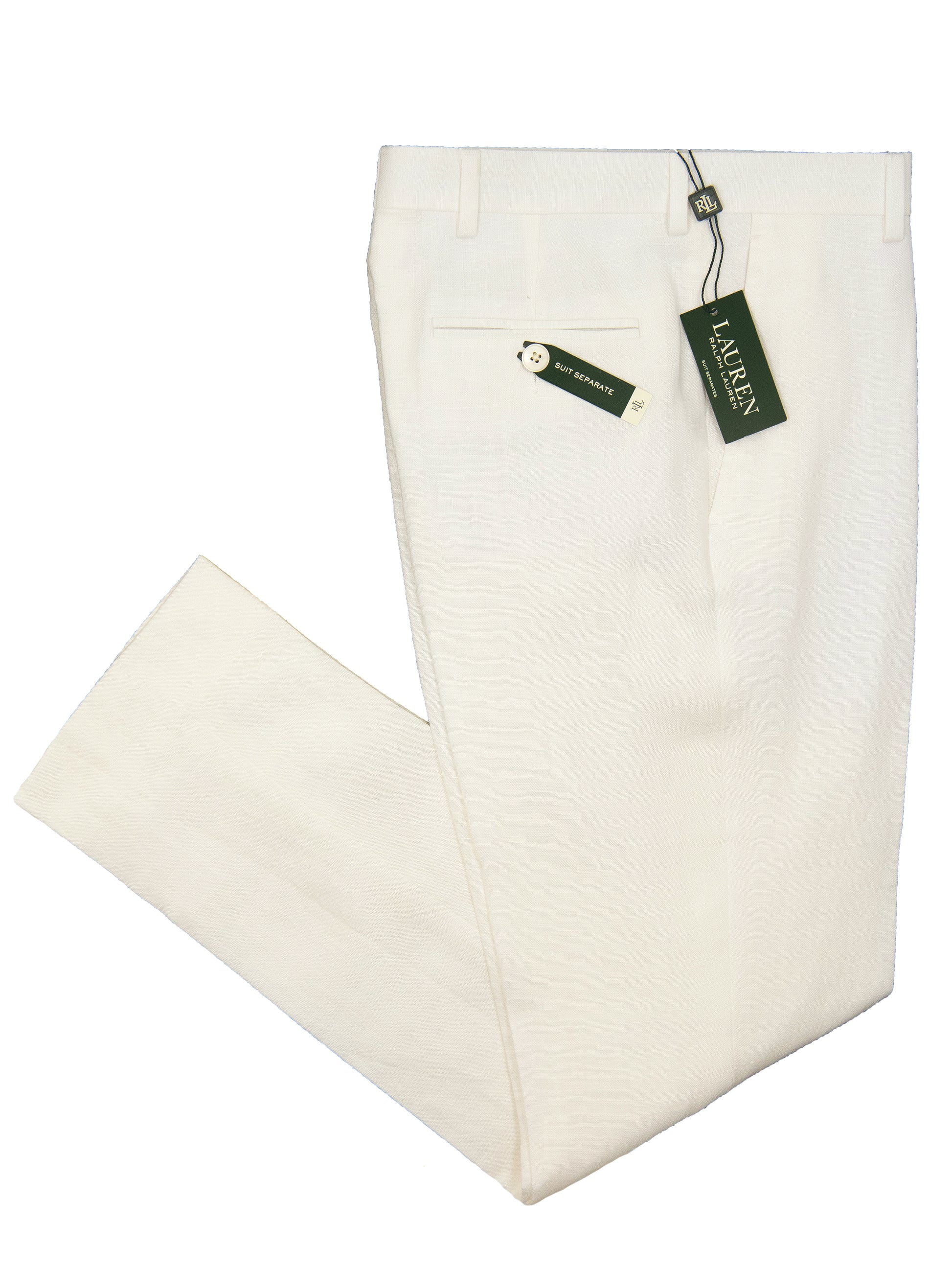 Lauren Ralph Lauren 21535P 100% Linen Boy's Dress Pants - Solid - White - 4 REG / White Lauren Ralph Lauren 21535P 100% Linen Boy's Dress Pants - Solid - White - 4 REG / White