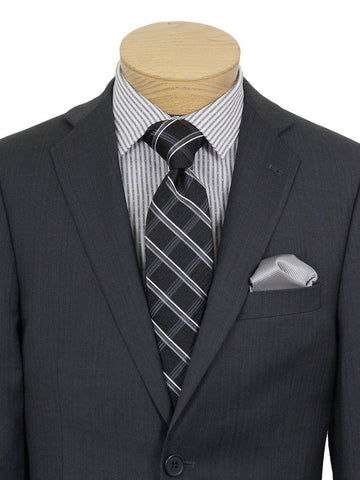 Image of DKNY 21648 100% Wool Boy's Suit - Tonal Stripe - Black / Charcoal Boys Suit DKNY 