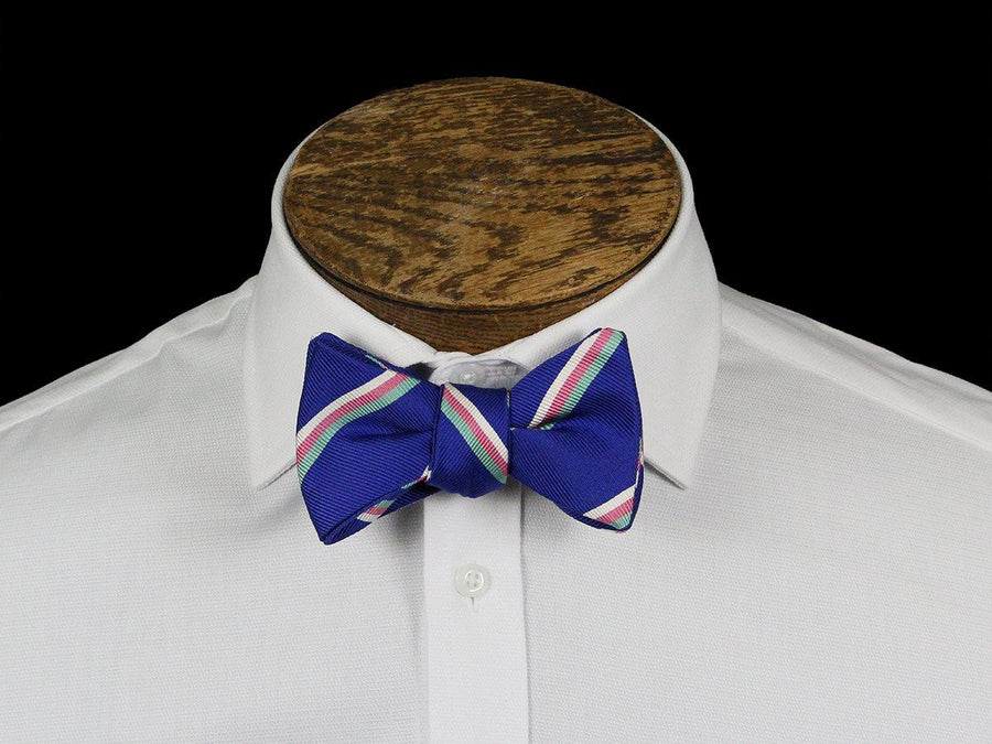 Boy's Bow Tie 21665 Blue Stripe Boys Bow Tie High Cotton 