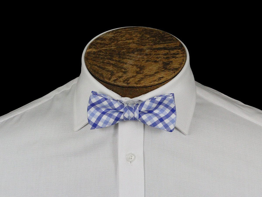 Boy's Bow Tie 21675 Blue/White Check Boys Bow Tie High Cotton 