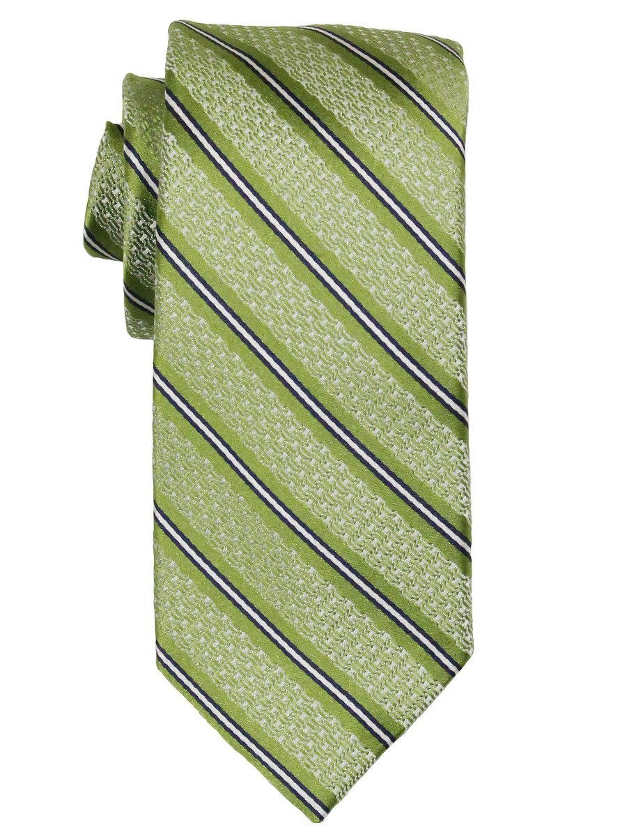Heritage House 21785 100% Woven Silk Boy's Tie - Stripe - Green Boys Tie Heritage House 