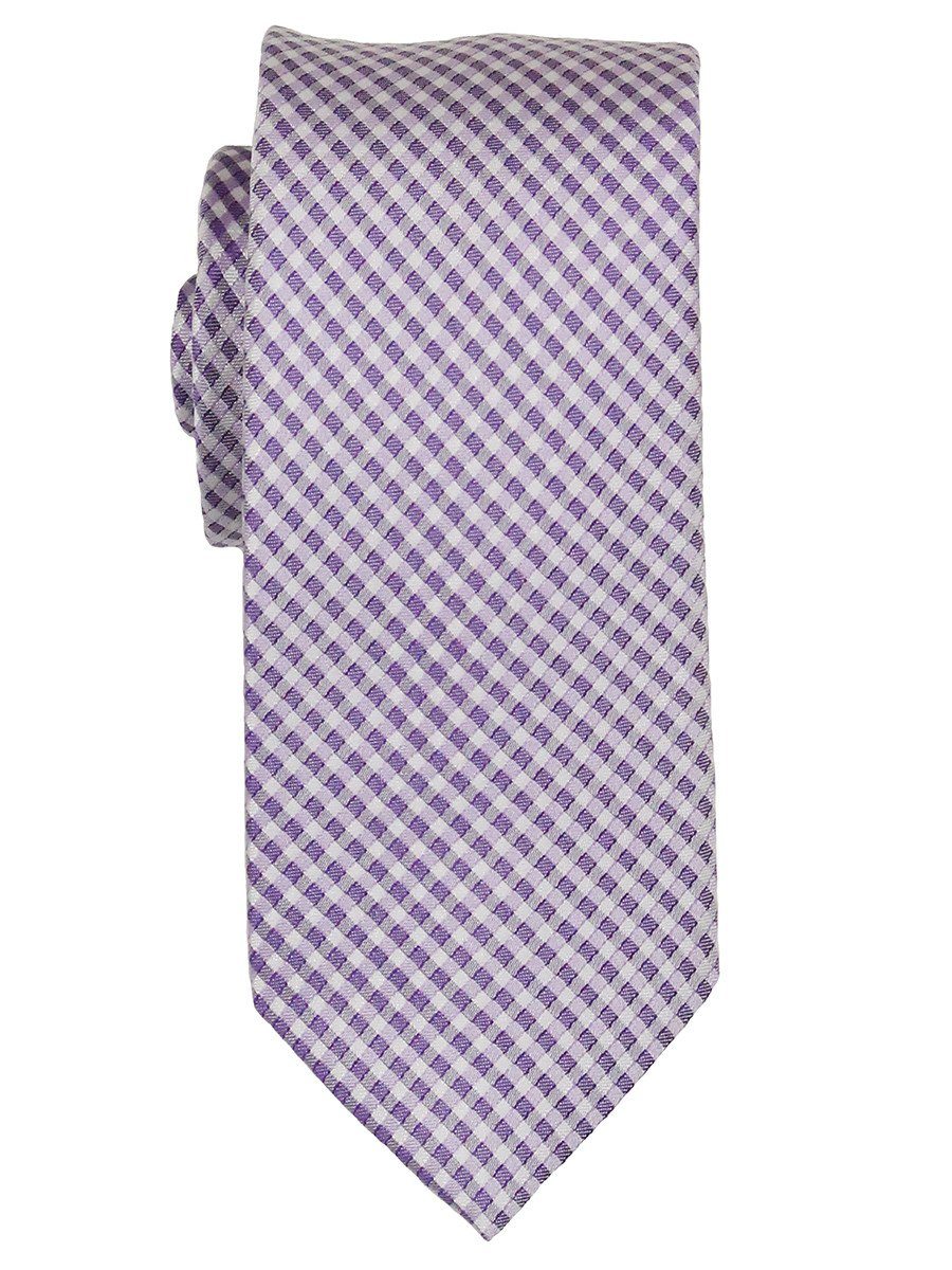 Heritage House 21819 100% Woven Silk Boy's Tie - Neat - Lilac/White Boys Tie Heritage House 