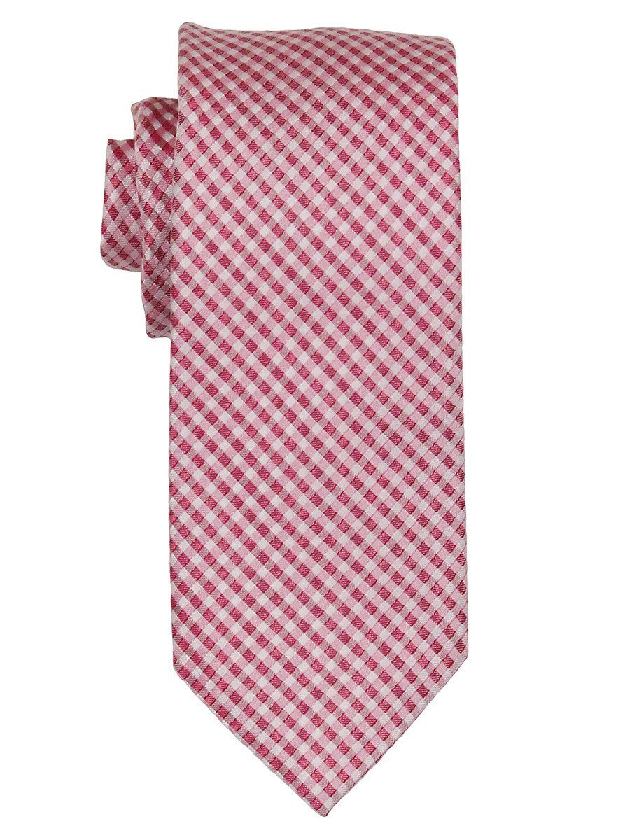 Heritage House 21821 100% Woven Silk Boy's Tie - Neat - Pink/White Boys Tie Heritage House 