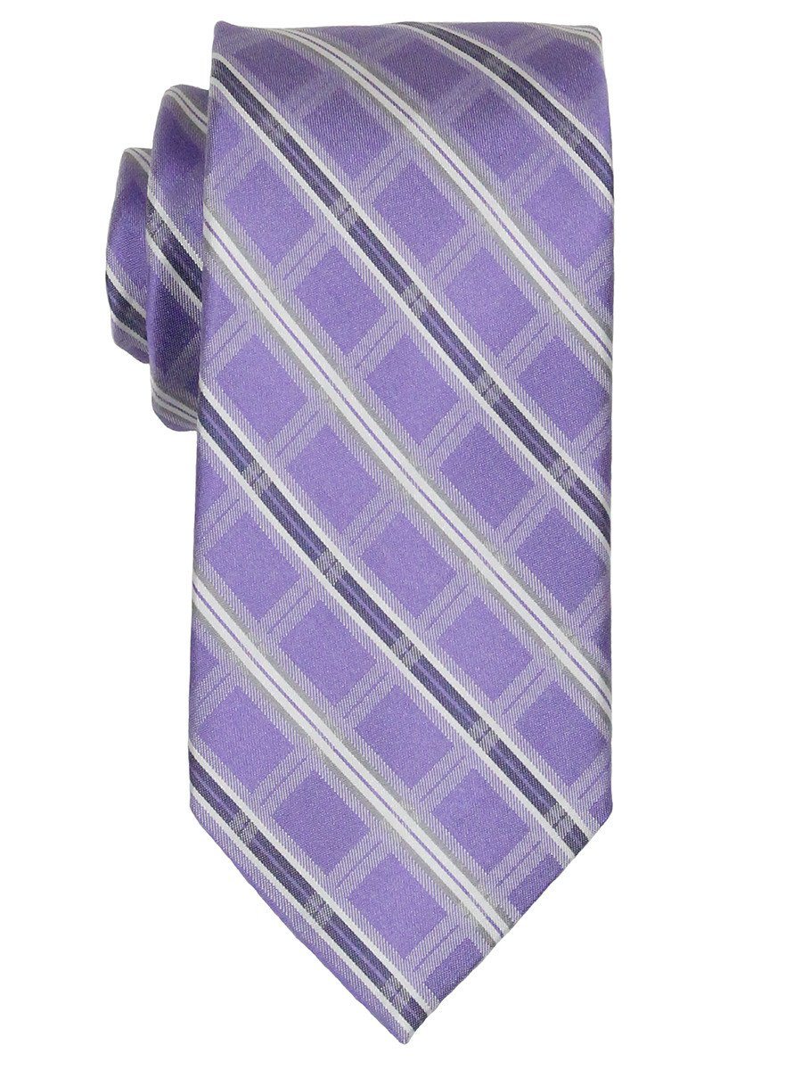 Heritage House 21857 100% Woven Silk Boy's Tie - Plaid - Purple Boys Tie Heritage House 