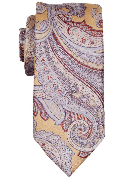 Heritage House 21875 100% Woven Silk Boy's Tie - Paisley - Peach/Blue Boys Tie Heritage House 