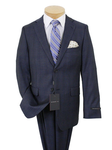 Image of John Varvatos 22215 100% Wool Boy's Suit - Plaid - Navy Boys Suit John Varvatos 