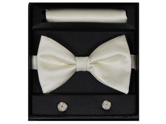Boy's Bow Tie Box Set 22259 Ivory Boys Bow Tie Giorgio Bissoni 