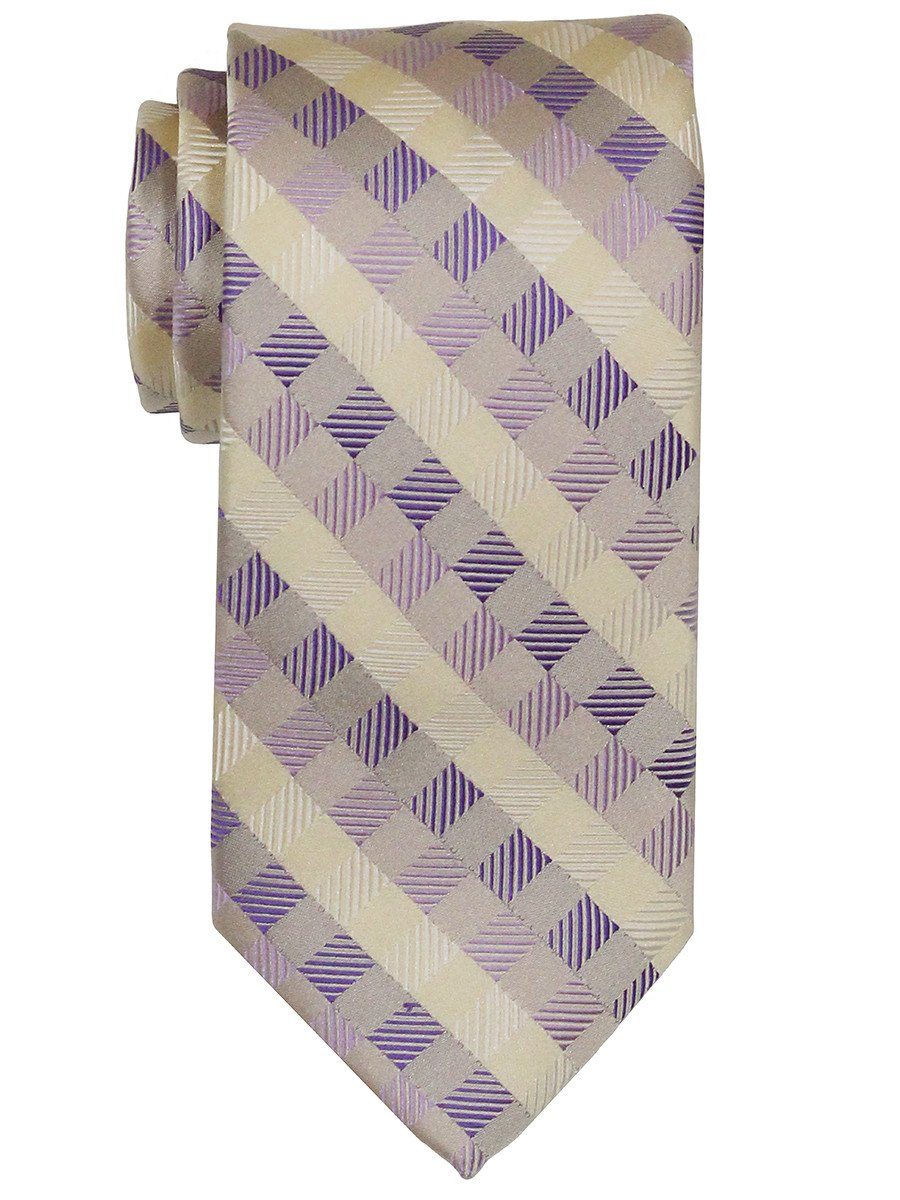 Heritage House 22413 100% Woven Silk Boy's Tie - Neat Style - Tan/Pink/Purple Boys Tie Heritage House 