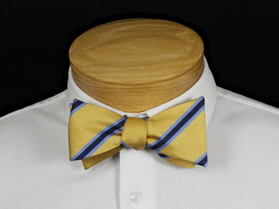 Boy's Bow Tie 22528 Yellow/Blue Stripe Boys Bow Tie Scotty Z 
