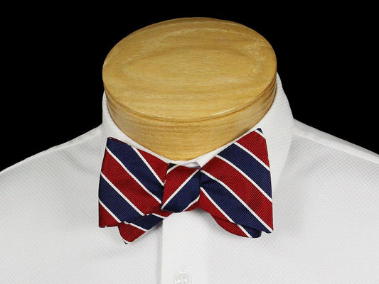 Boy's Bow Tie 22530 Red/Navy Stripe Boys Bow Tie Scotty Z 