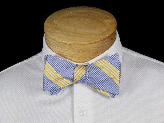 Boy's Bow Tie 22541 Blue/Yellow Stripe Boys Bow Tie Scotty Z 