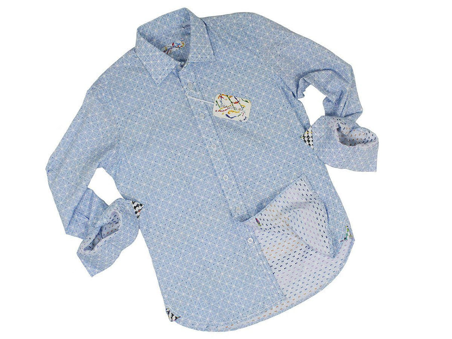 Boy's Sport Shirt 22601 Blue Boys Sport Shirt Brandolini 