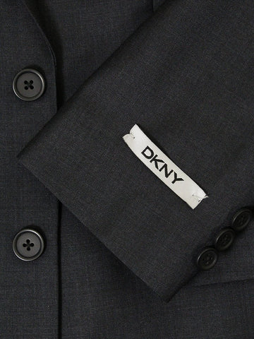 Image of DKNY 22722 100% Wool Boy's Suit - Solid - Dark Gray Boys Suit DKNY 