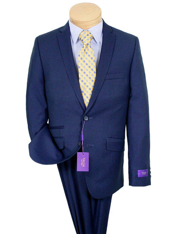 Image of Tallia 22822 85% Polyester/15% Rayon Boy's Suit - Skinny Fit- Weave - Navy Boys Suit Tallia 