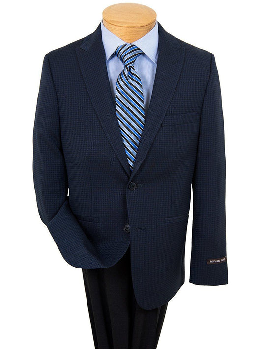 Michael Kors 22864 78% Polyester/22% Rayon Boy's Sport Coat - Houndstooth - Navy Boys Sport Coat Michael Kors 
