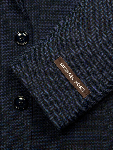 Image of Michael Kors 22864 78% Polyester/22% Rayon Boy's Sport Coat - Houndstooth - Navy Boys Sport Coat Michael Kors 