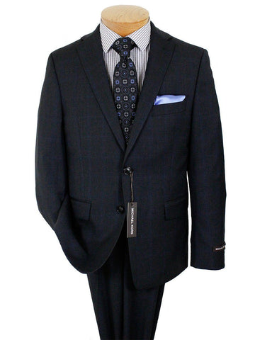 Image of Michael Kors 22871 100% Wool Boy's Suit - Plaid - Charcoal Boys Suit Michael Kors 