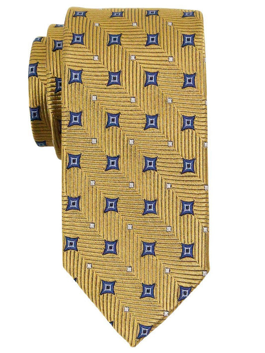 Heritage House 23069 100% Woven Silk Boy's Tie - Neat - Gold/Blue Boys Tie Heritage House 