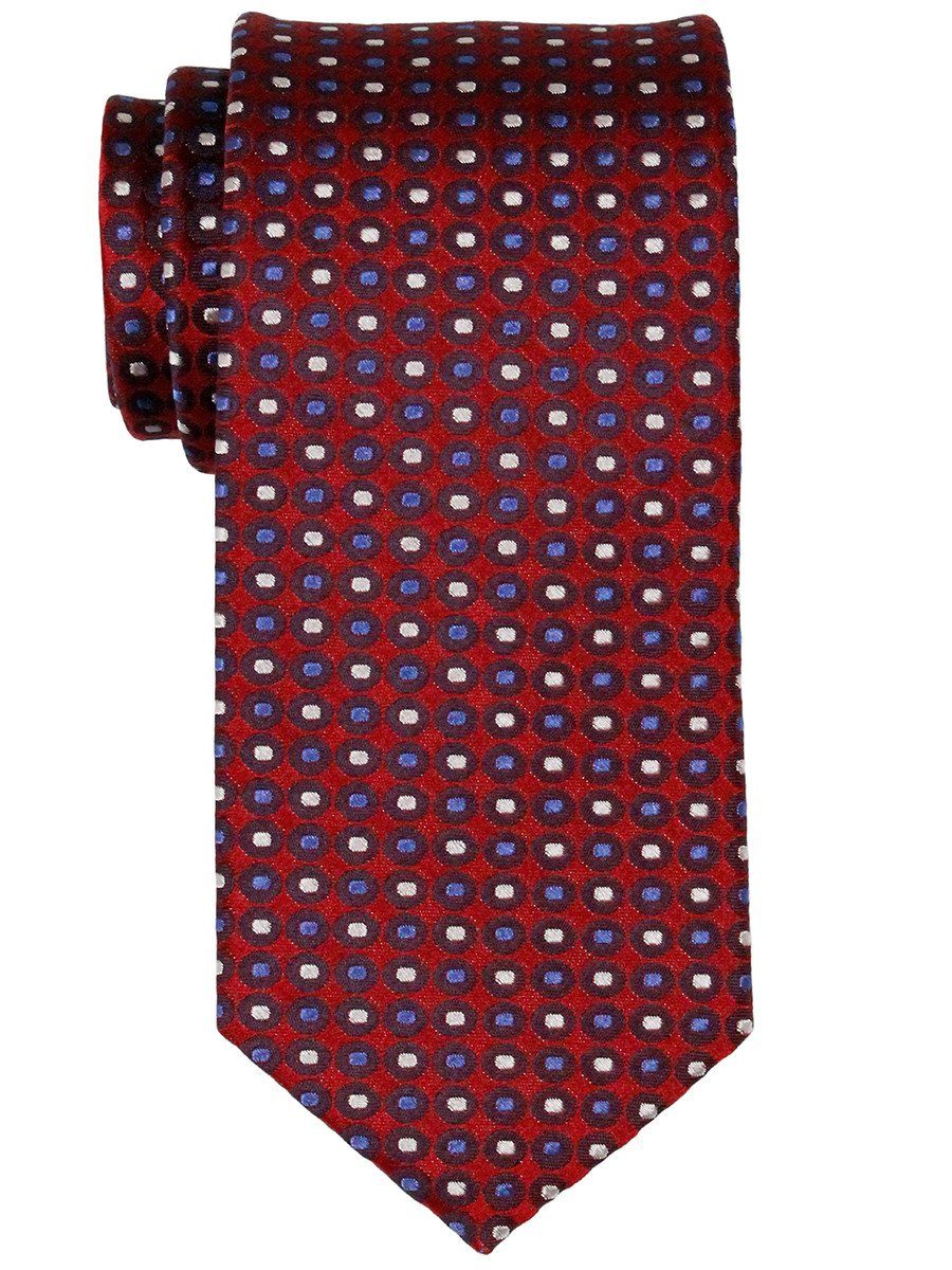 Heritage House 23077 100% Woven Silk Boy's Tie - Neat - Red/Blue/Silver Boys Tie Heritage House 