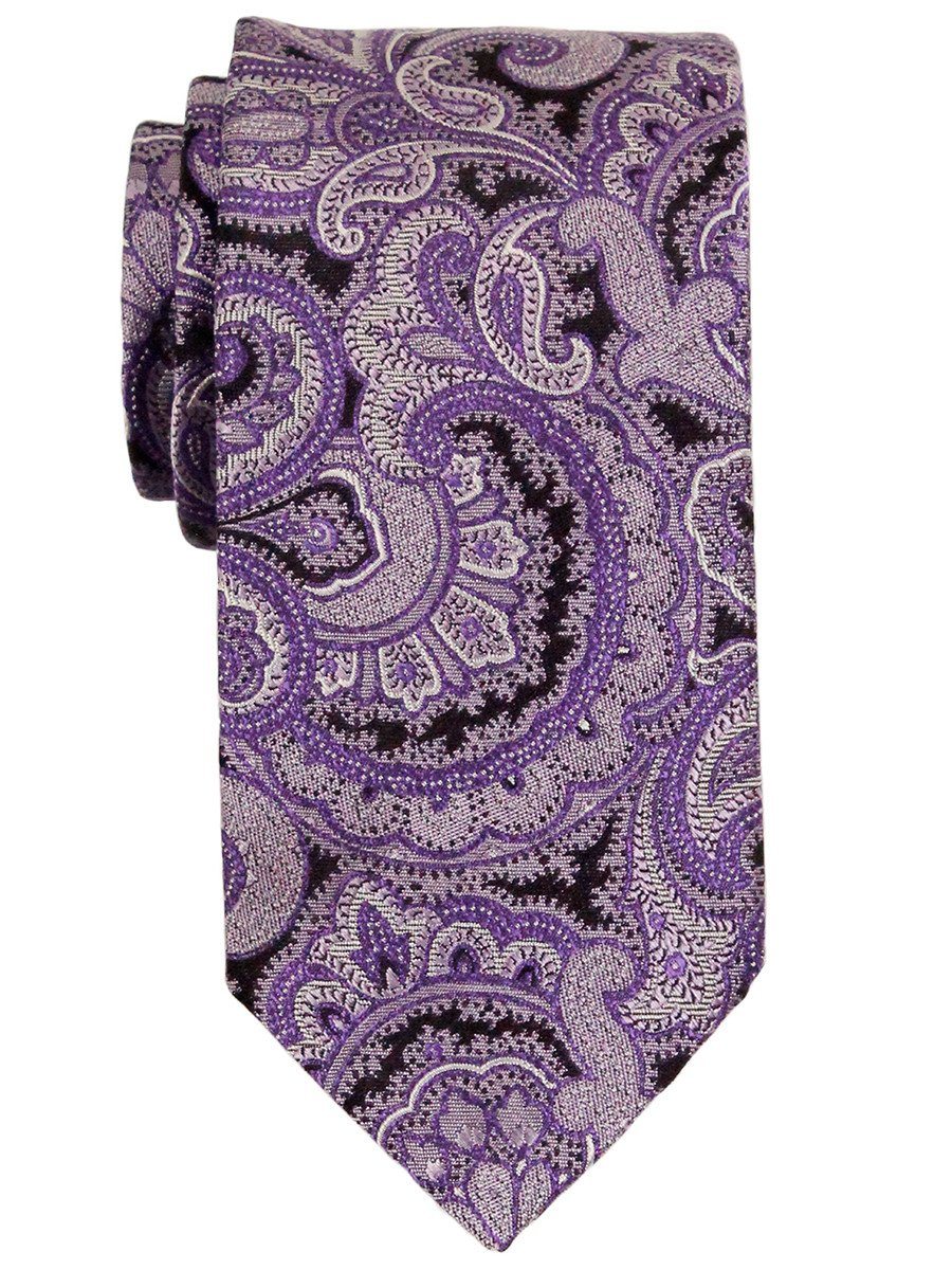 Heritage House 23132 100% Silk Boy's Tie - Paisley - Purple / Black Boys Tie Heritage House 
