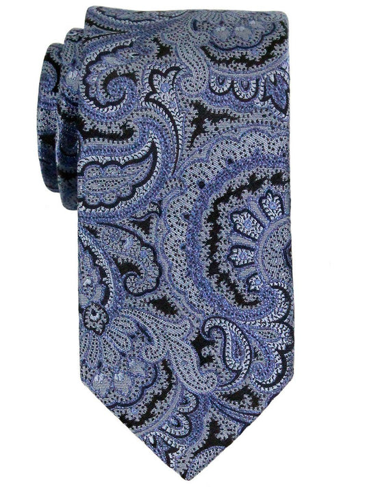 Heritage House 23134 100% Woven Silk Boy's Tie - Paisley - Blue/Black Boys Tie Heritage House 