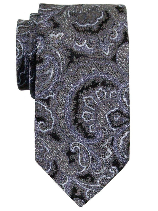 Heritage House 23136 100% Woven Silk Boy's Tie - Paisley - Grey/Blue/Black Boys Tie Heritage House 